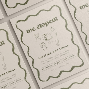 Nothing Fancy Just Love Elopement Invitation, Elopement Announcement, Wedding Invitation, Intimate Wedding Engagement Party Invitation