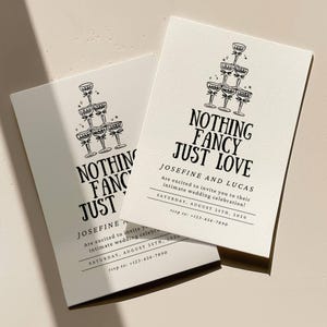 Invitación de boda íntima, invitación ...