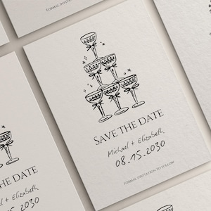 Save The Date Invitation Template, Wedding Invitation, Hand drawn, Save the Date Postcard, Handwritten Save The Day , Save the Date E Card