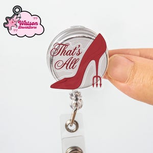 That's All Devil Wearing Prada Badge Reel, Movie Quote Office Humor Acrylic Badge Reel, Fashionista Retractable ID Clip, Work Accessories