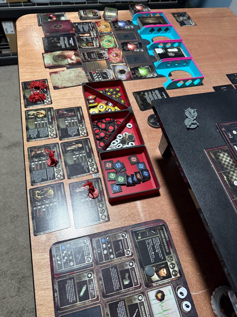 3D Printed Board Game Organizer Accessory Kit | Stackable Card Trays, Token Trays, Padded Dice Tray & Magnetic Dice Tower image 16