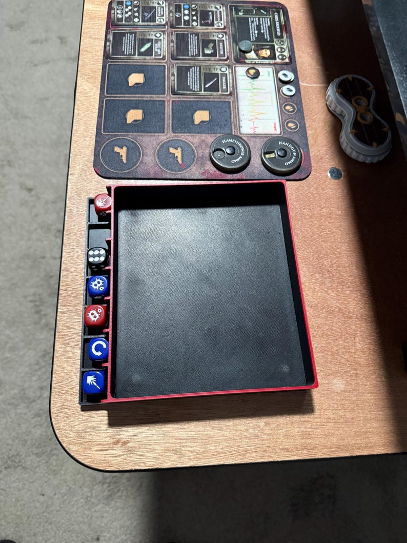 3D Printed Board Game Organizer Accessory Kit | Stackable Card Trays, Token Trays, Padded Dice Tray & Magnetic Dice Tower image 15
