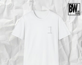 Abstract Face Shirt, Woman's Face Shirt, Line Art Shirt, White Graphic Tee, Women's White Shirt, Aesthetic Shirt - FACE THE LINE_