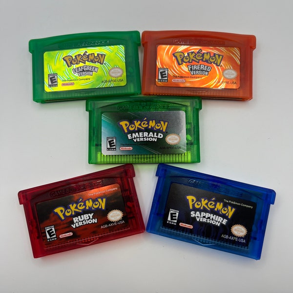 Pokémon Emerald, FireRed, LeafGreen, Ruby, Sapphire für Gameboy Advance GBA