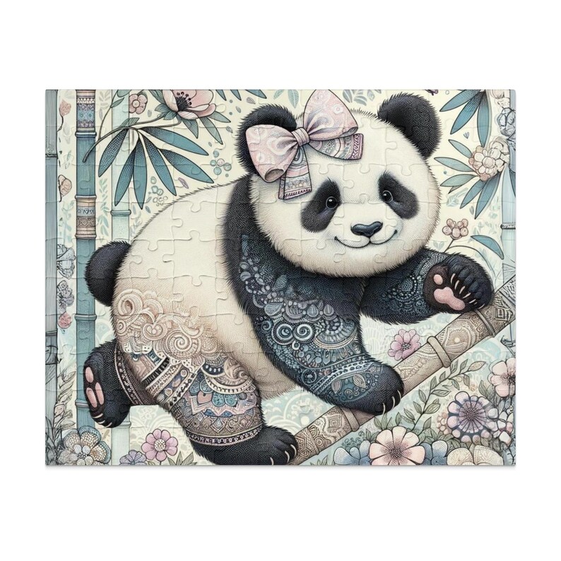 Cute AI Panda Kids Puzzle, Fun Animal Jigsaw Puzzle, Educational Toy ...