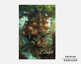 Everdell Brettspiel, herunterladbarer Druck, Brettspiel Poster, Familien Brettspiel, Sofort Download, Wald Brettspiel Wandkunst, Geek Kunst Geschenk