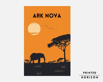 Ark Nova Board Game Poster, Zoo Painting Print Wall Art Strategy Game ...