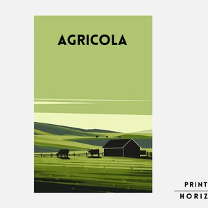 Agricola Board Game, Downloadable Print, Boardgame Poster, Family Board Game, Instant Download, Fun Board Game, Geek Art Gift, Nerdy