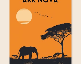 Ark Nova Board Game Poster, Zoo Painting Print Wall Art Strategy Game ...