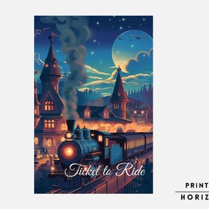 Jogo de tabuleiro Ticket to Ride, impressão para download, pôster de jogo de tabuleiro, jogo de tabuleiro familiar, download instantâneo, jogo de tabuleiro de trem, presente de arte geek, TTR