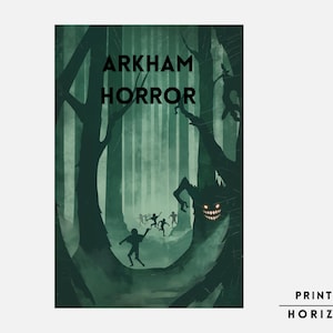 Arkham Horror Board Game, Downloadable Print, Boardgame Poster, Family Board Game, Instant Download, Fun Board Game, Geek Art Gift, Nerdy