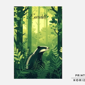 Everdell Board Game, Downloadable Print, Boardgame Poster, Family Board Game, Instant Download, Forest Board Game Wall Art, Geek Art Gift