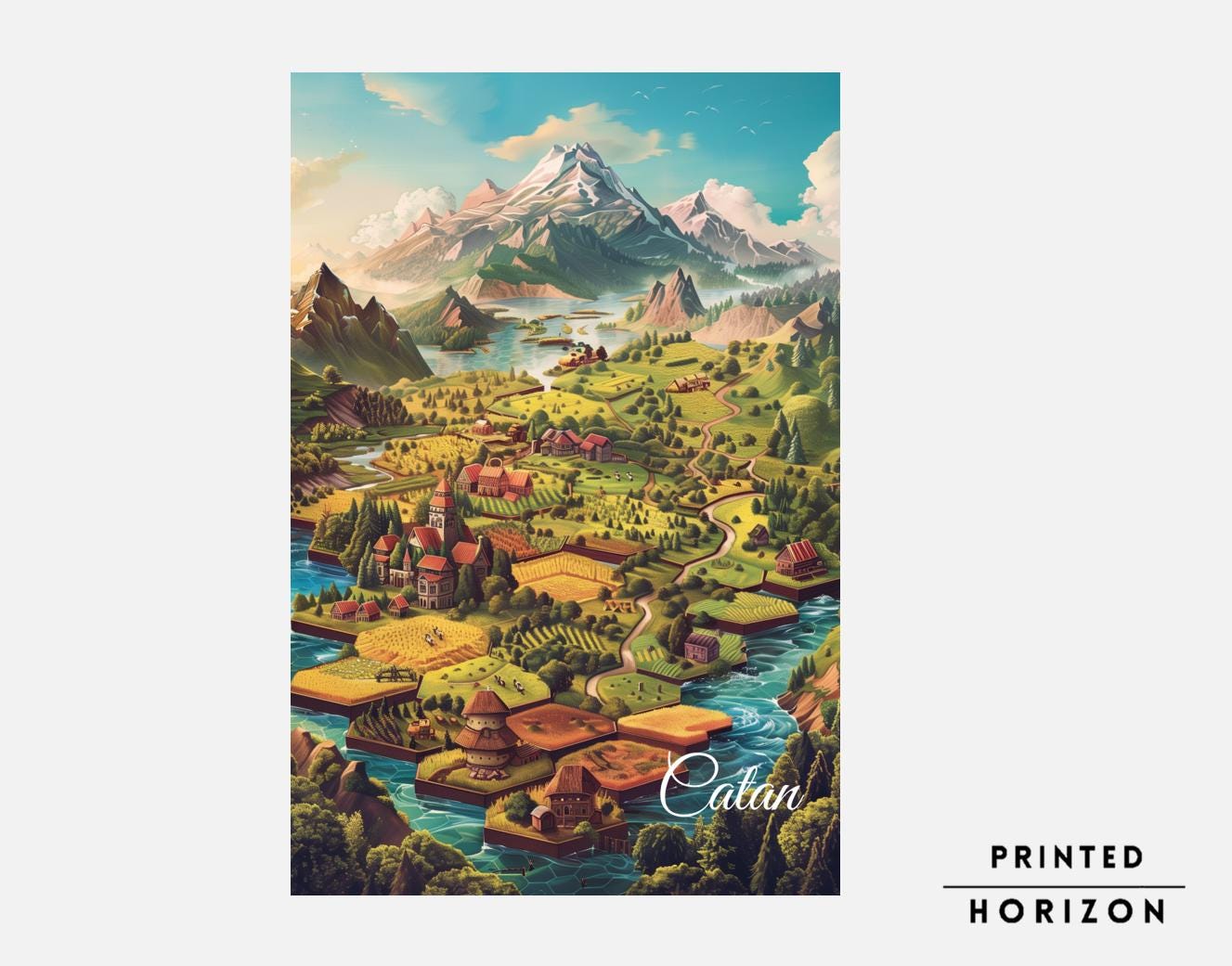 Catan Brettspiel, herunterladbare Druck, Brettspiel Poster, Familien Brettspiel, Sofort Download, Siedler von Catan Spiel Wandkunst, Geek Art Geschenk