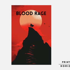 Blood Rage Board Game, Downloadable Print, Boardgame Poster, Family Board Game, Instant Download, Fun Board Game, Geek Art Gift, Nerdy