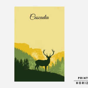 Cascadia Board Game, Downloadable Print, Boardgame Poster, Family Board Game, Instant Download, Fun Board Game, Geek Art Gift, Nerdy Gift