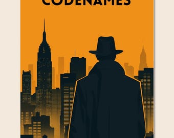 Codenames Board Game, Downloadable Print, Boardgame Poster, Family Board Game, Instant Download, Fun Board Game, Nerdy Gift (Unofficial)