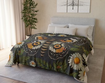 Nocturnal Blooms Soft Polyester Blanket