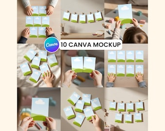 Card Mockup Canva Templates, Scandinavian Style (Digital Download)