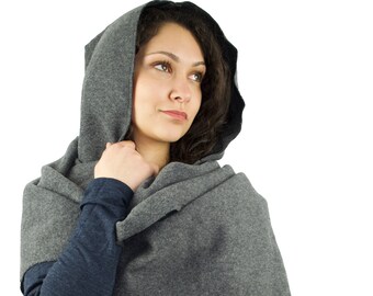 Hooded Scarf Grey