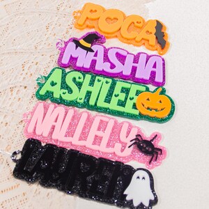 Personalized 3D Halloween Basket Tag, Boo Basket Name Tag for Kids, Halloween Ornament, Halloween Basket Decor, Halloween Keepsake Name Tag