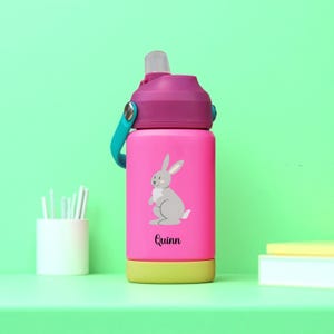 Personalized Kids Water Bottle: Engraved Stainless Steel Tumbler, Spill-Proof