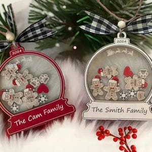 Magic Gingerbread with Christmas Family Ornament 2024, 5D Customized Cookie Ornament Gift for Christmas, Custom Family Ornament Gift