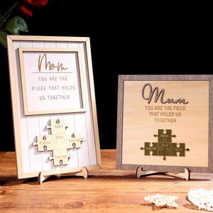 Custom Mother&#39;s Day Puzzle Sign: Personalized Family Keepsake