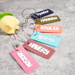 Personalized Back To School Kids Girl Gifts, Backpack Kids Name Tag, Cute Backpack Name Keychain, Diaper Bag Tag, Lunch Box Tag