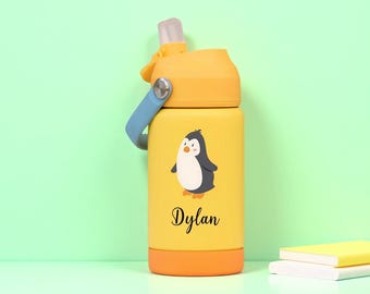 Personalized Kids Water Bottle: Laser Engraved Stainless Steel Tumbler, Back to School Gifts for Kids, Kids School Gift, Kid Water Bottle