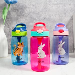 Personalized Kids Water Bottle: Tritan, Leak-Proof, Custom Engraved