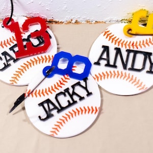 Custom 3D Printed Volleyball Keychain: Team Number Bag Tag