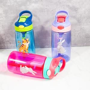 Personalized Kids Water Bottle: BPA-Free Tritan, Custom Name & Icon