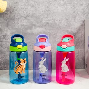 Personalized Kids Water Bottle: BPA-Free Tritan, Custom Name & Icon