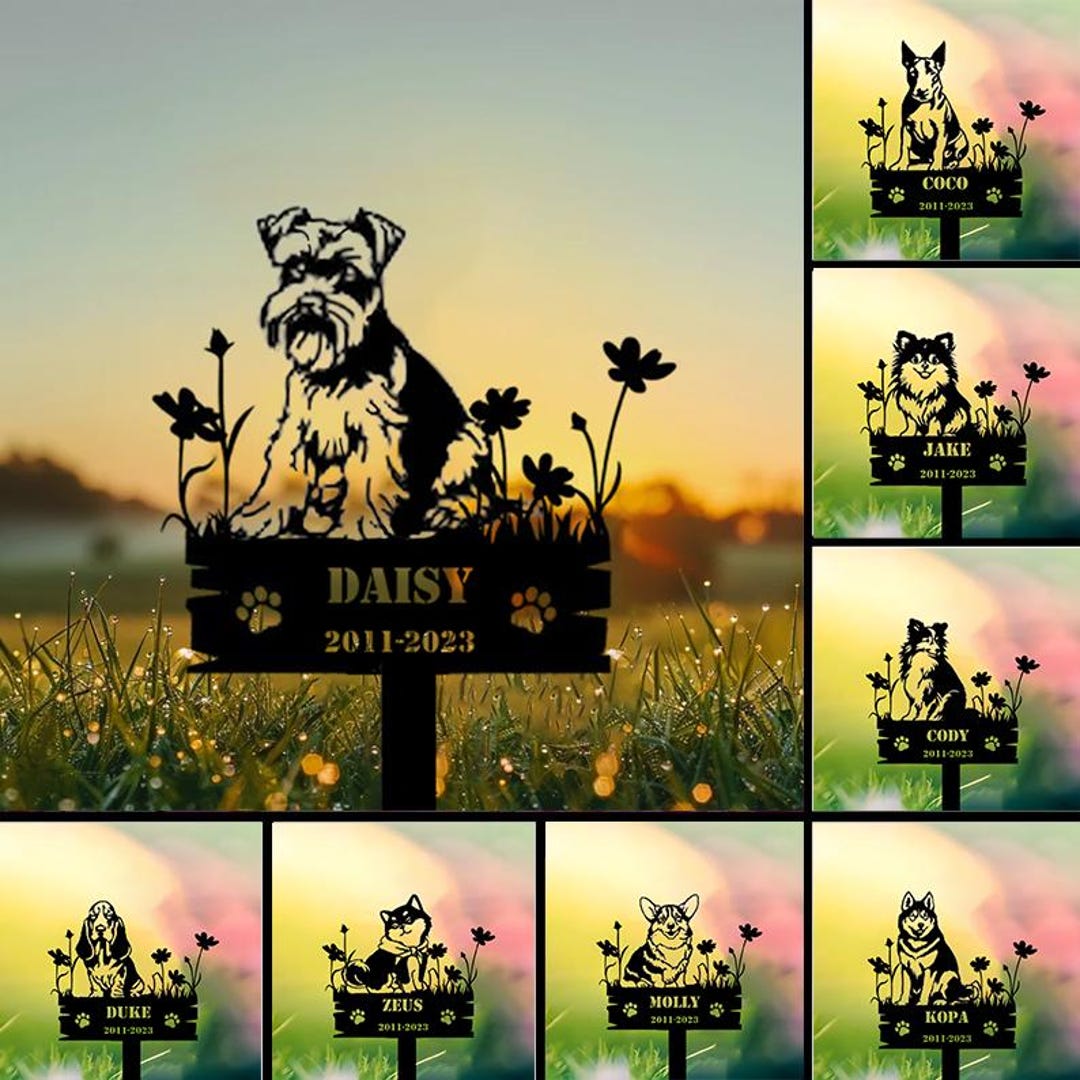 Personalzed Dog Memoral Stake ,custom Garden Metal Stake, Dog
