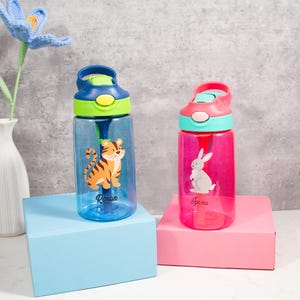 Personalized Kids Water Bottle: BPA-Free Tritan, Custom Name & Icon