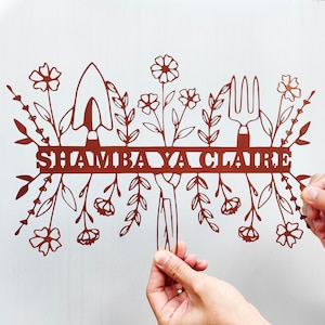 Custom Metal Garden Decor,Gardener Name Sign, Personalised Garden Name Sign,Garden Wall Art, Yard Decor,Gardening Gifts for Dad,Housewarming