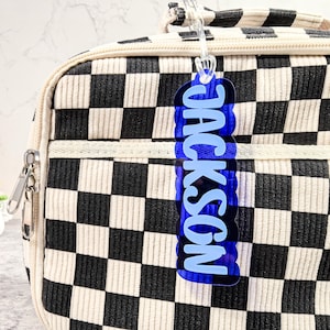 Custom Acrylic Name Tag: Water Bottle, Backpack, Keychain