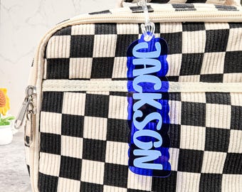 Custom Acrylic Name Keychain: Personalized Backpack Tag, Diaper Bag Charm