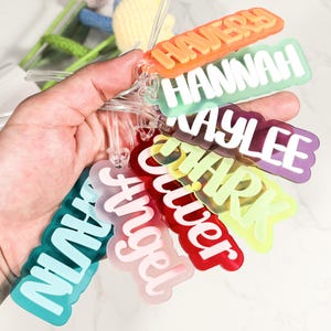 Personalized Name Tag for Backpack | Custom Name Label | Kids Name Keychain | Diaper Bag Name Tag | Custom Lunch Box Tag | School Bag Tag 