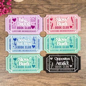 Personaized Enemies to Lovers Bookmark - Vintage Library Card Style - Gifts for Romance Book Lovers & Bridgerton Fans Bookish Ticket