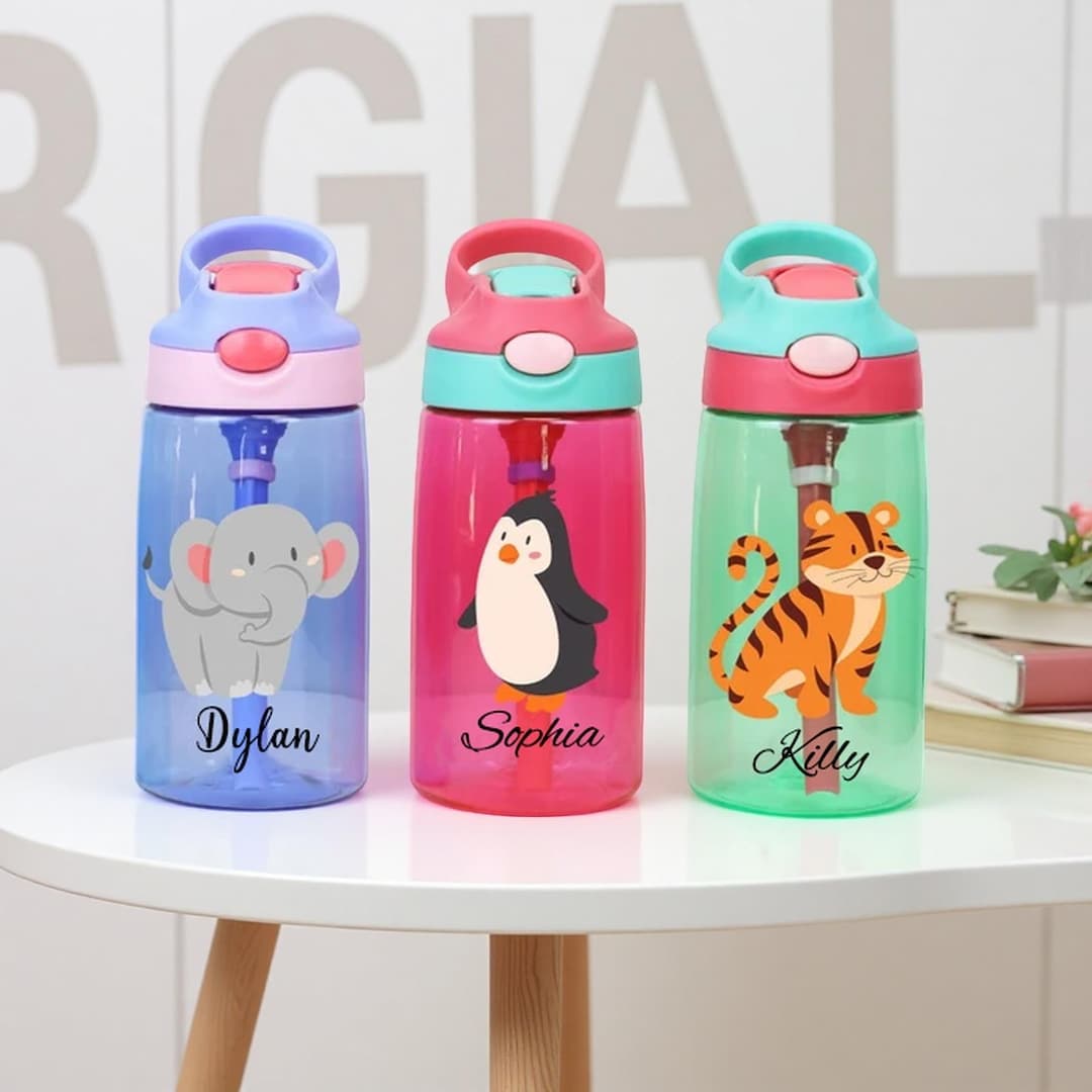 Personalized Kids Water Bottle: 17oz Tritan Tumbler With Custom Name ...