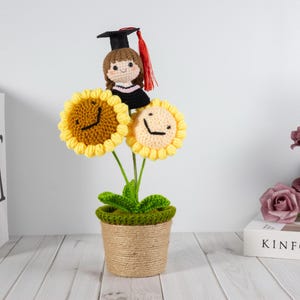 Cute Crochet Sunflowers/Hearts/Rose Plants,Crochet Flowers,Thank You For Helping Me Grow,Emotional Support Gift,Thank You Gift,Teacher Gifts