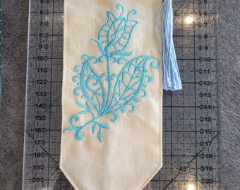 100% customizable embroidered bookmark