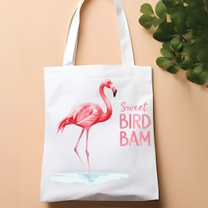 Pájaro Bam Mahjong Flamingo PNG, Clipart de acuarela de San Valentín, 2 archivos digitales