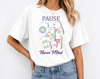 Mahjong Pause Never Mind PNG Bundle, Mahjong Social Club Digital Download