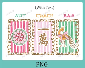 May include: A decorative artwork featuring three panels with vertical stripes in pink and green. Each panel has a unique design: a floral pattern, Japanese characters, and a bird with a bow. The text "Crack" and "Bam" are also included.