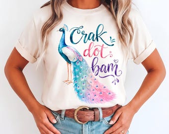 Pastel Peacock Crak Dot Bam Clipart, Watercolor Bird Bundle for Sublimation