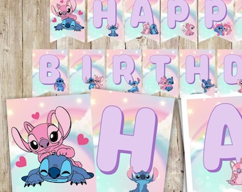 Banner de cumpleaños de descarga instantánea - decoraciones para fiestas - Banner imprimible