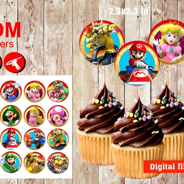 SOFORTIGER DOWNLOAD - DIGITALE Datei Cupcaketoppers