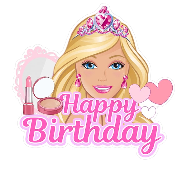 Barbie Printable Cake Topper - Etsy